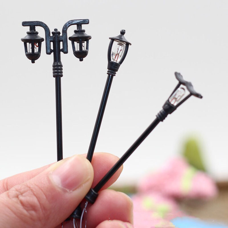 

5 Pcs Street Light Lamp Antique Imitation Fairy Garden Home Miniature Landscape /Miniature Garden Fairy Ornament