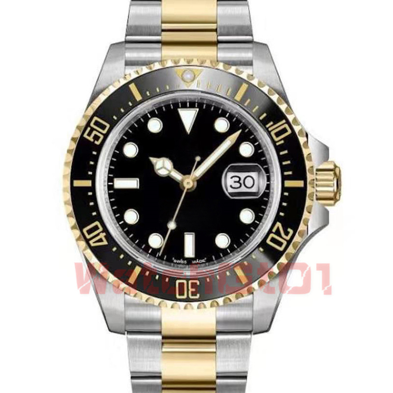 

Mens Men Relogio 43MM Ceramic Bezel Watches Adjust Clasp Gold Stainless Steel Automatic Mechanical Movement Deep sea Luxe Master Watch Wristwatches