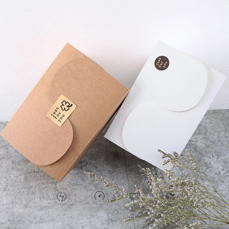 

30pcs/set Natural Kraft Paper Cake Box Party Gift Packing Box Birthday Gift Bag K4UA