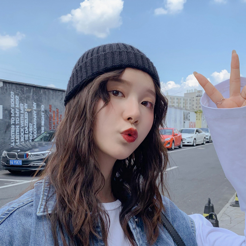 

Winter Hats for Women Men Skuiless Beanies Hats Knitted Warm Men Hip Hop cap Solid Color Brimless Hat Cap Women Landlord hat, Black