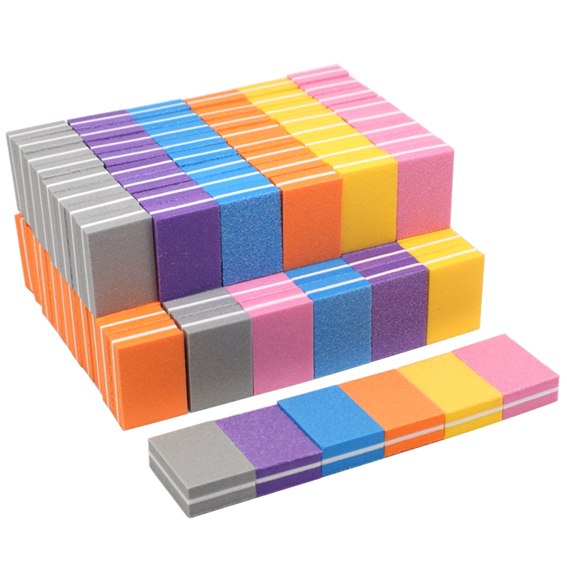 

50PCS Mini Nail Buffer Block Sponge Small Nail File Sanding Polisher Art Files Double Side Manicure