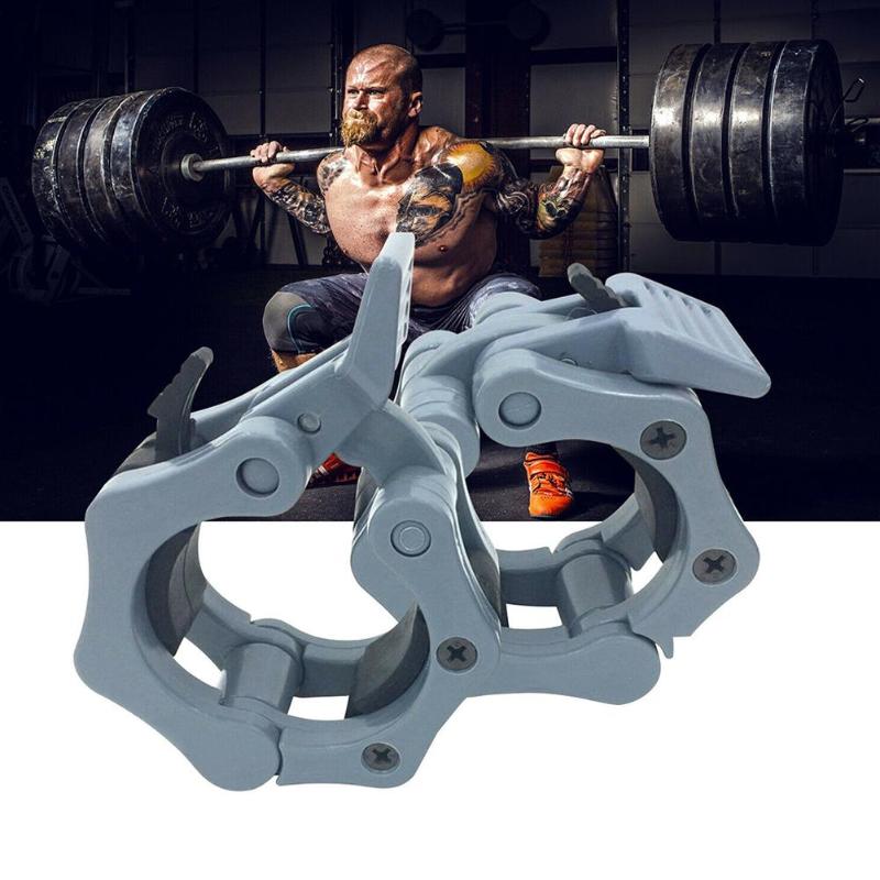 

NEW 1 Pair 2 Inch Lock Buckle Olympic Barbell Clamps Weightlifting Rod Accessories