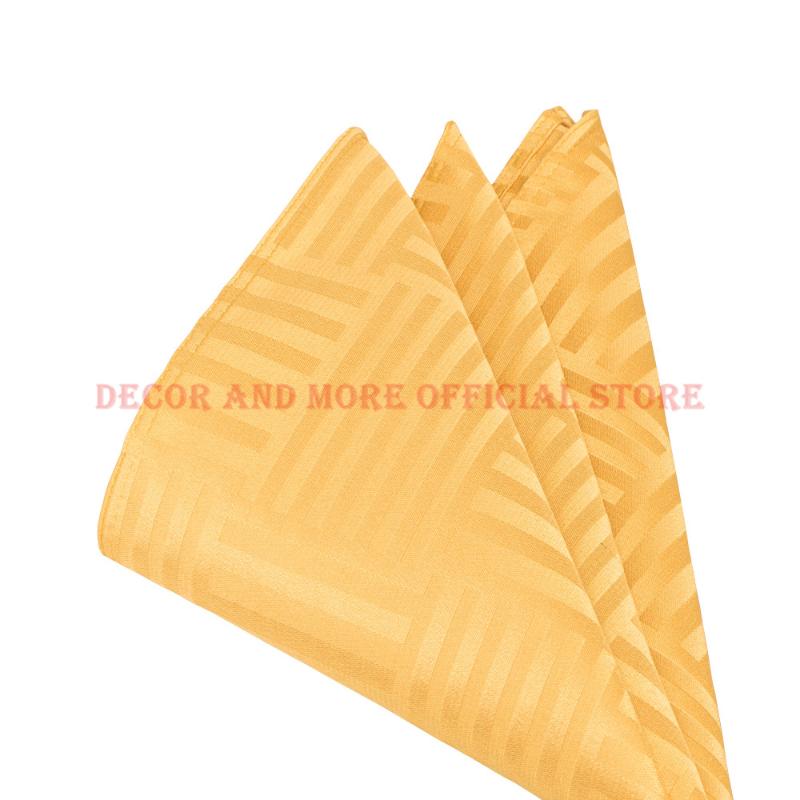 

50PCS Modern Jacquard Striped Table Napkins Red Gold White Dining Napkin Hotel Wedding Party 48CM/19Inch Wholesale