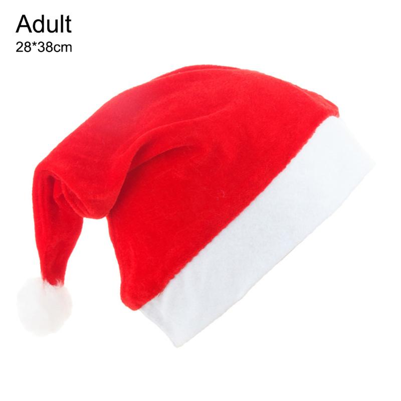 

Christmas Hats for Adults/Children Red Santa Hats New Year Ornament Children Present Holiday Festival Party Props Supplies