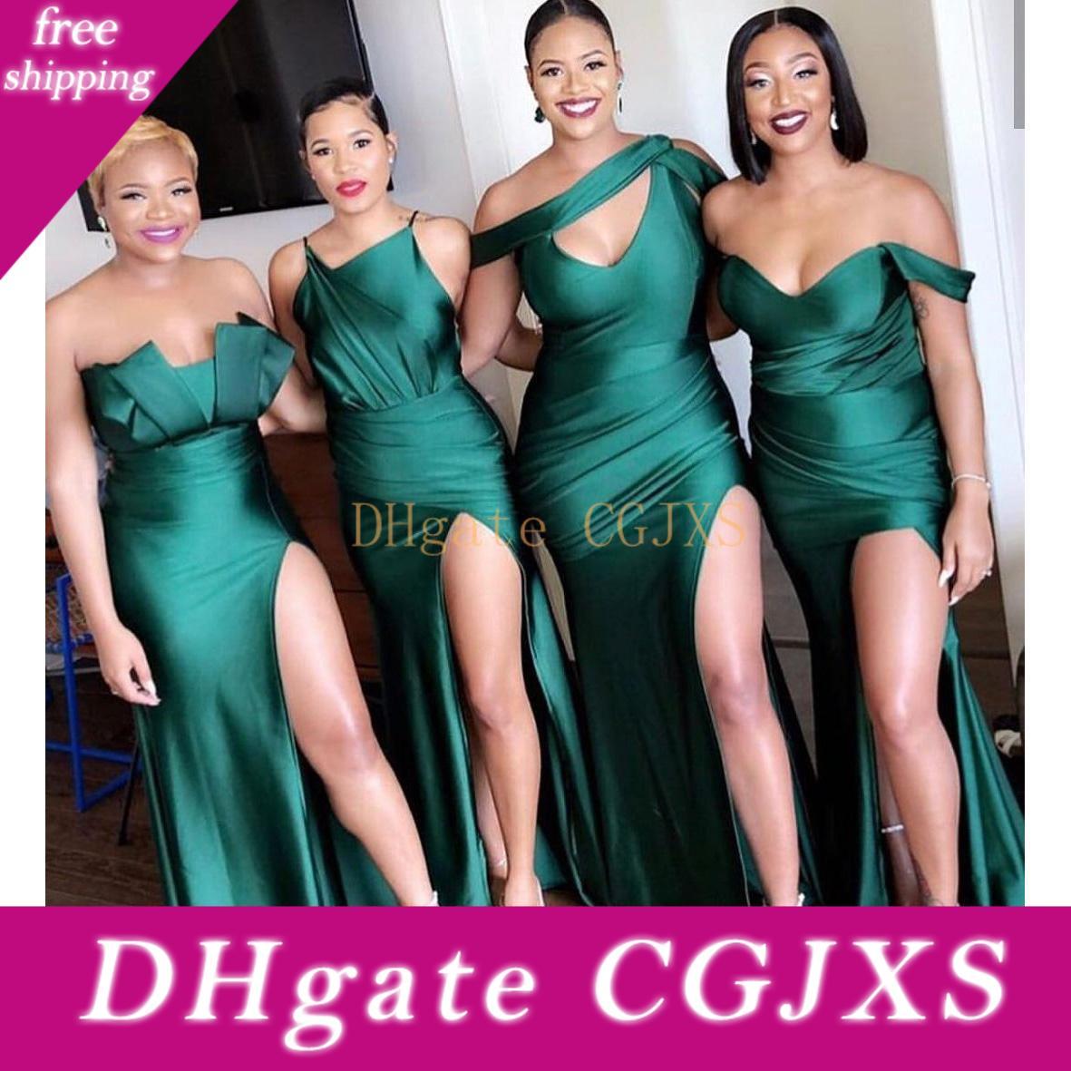emerald green gown for bridesmaid