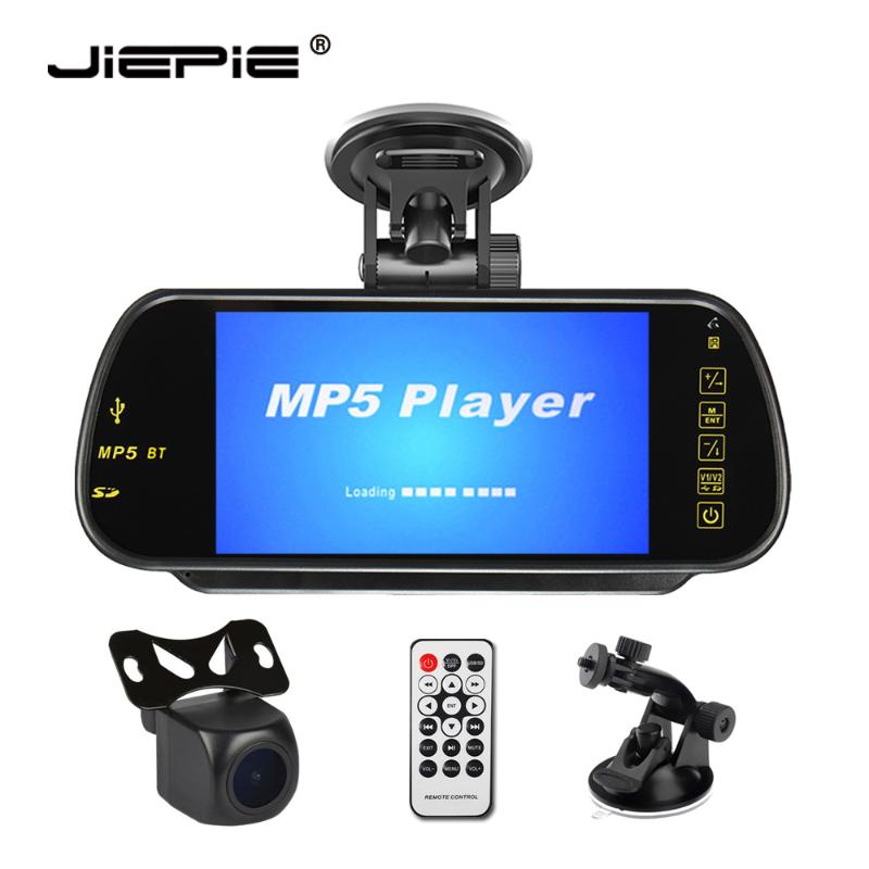 

Car 7 inch Rear View Mirror Monitor MP5 Support USB SD BT FM Transmission Starlight Night Vision Rear View Camera Parking Kit