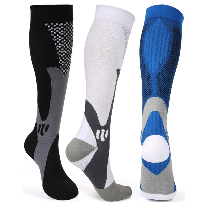 

Men Women Compression Socks 20-30 Mmhg Fit Sports Anti Fatigue Pain Relief Black Compression Socks For Men Cycling Travel, Ysz02 black