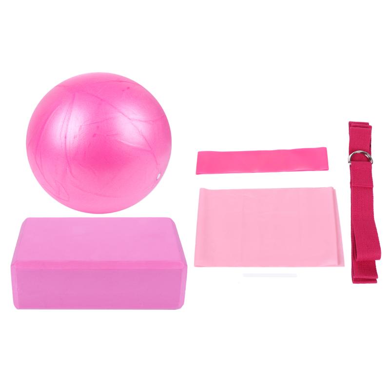 

5pcs Home Fitness Yoga Ball Yoga Tension Band Sports Accessory Home Sports Supplies