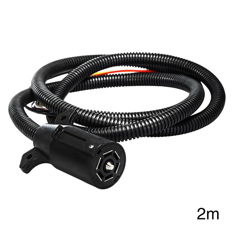 

Wire RV Connector Professional Molded Electric Durable Harness Trailer Cable Accessories Towing With 7 Way Flexible Light Plug