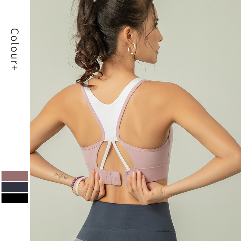 

proof sports underwear lady beauty bra gathers stereotyped fitness running vest can penetrate gas yoga suit fitness top, Black