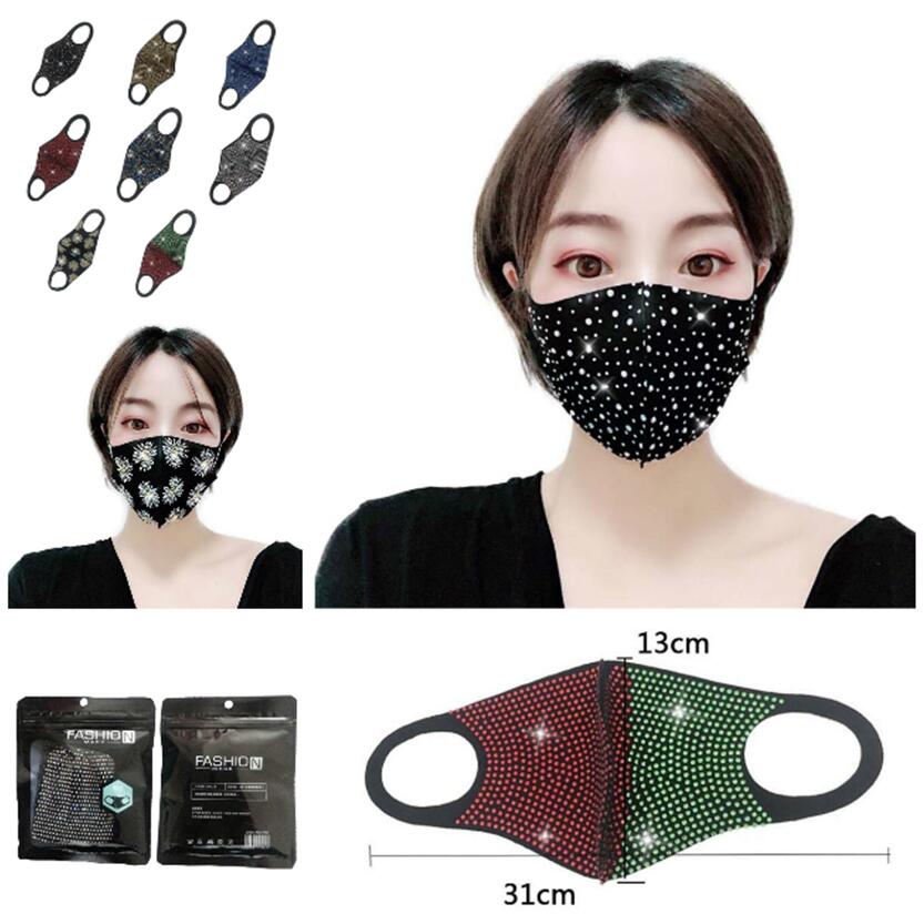 

Sequin Bling Party Mask Rhinestone Masquerade Mouth Masks Crystal Party Face Mask Face Veil Decoration Club Style Rhinestone Party Mask Gift