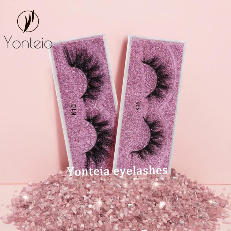 

Yonteia Luxury 5D Mink Hair False Eyelashes Wispy Cross Fluffy Mink Lashes Extension Tools Makeup Handmade Eyelashes