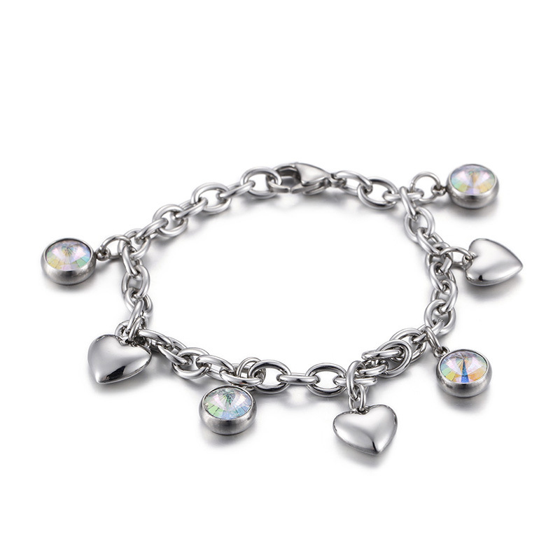 

Heart-shaped ladies bracelet fashion Korean version of the new bracelet titanium steel jewelry