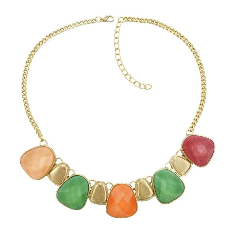 

Colorful Fashion Jewelry Candy Choker Statement Necklace Women Bohemia Style Sweet Beads Pendant Necklaces Party
