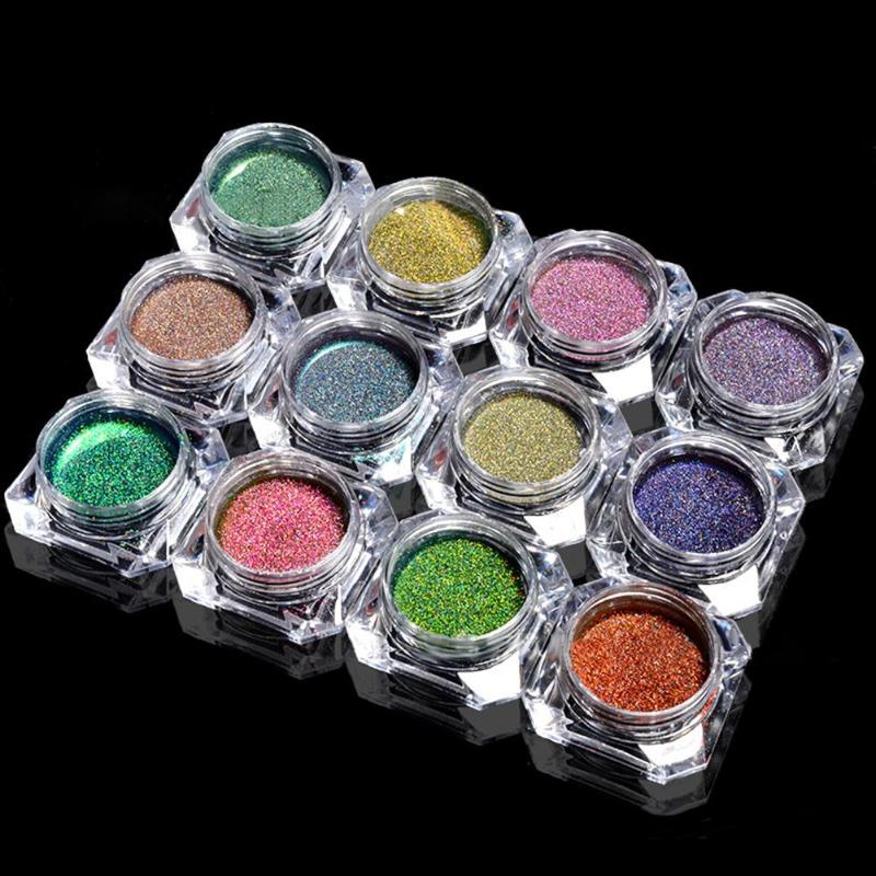 

0.2g Nail Mirror Glitter Powder Metallic Color Nail Art UV Gel Polishing Flakes Pigment Dust Decorations Manicure