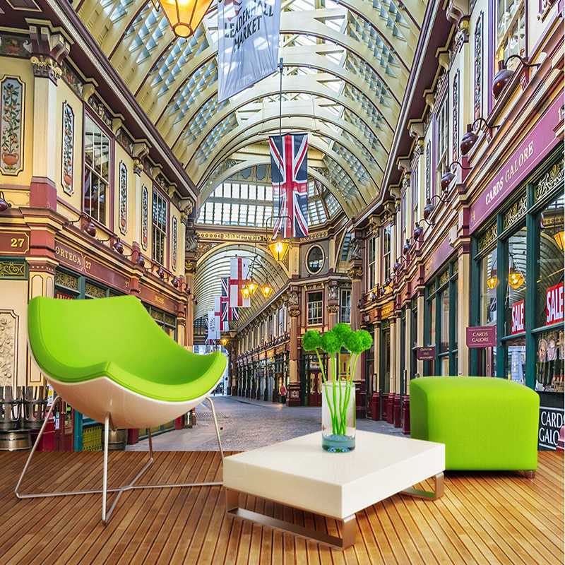 

Custom European American street wallpaper sofa background wall coverings Restaurant Lounge wallpaper 3D stereoscopic large mural, Flash point embossme