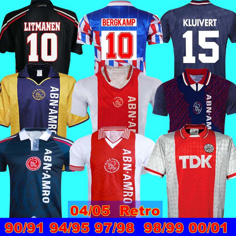 

1989 90 94 95 96 98 99 00 01 Ajax retro soccer jersey 94 95 97 98 Ajax RIJKAARD KLUIVERT LITMANEN DE BOER SEEDORF DAVIDS OVERMARS Ajax retro, 97/98 3rd size: s-xxl