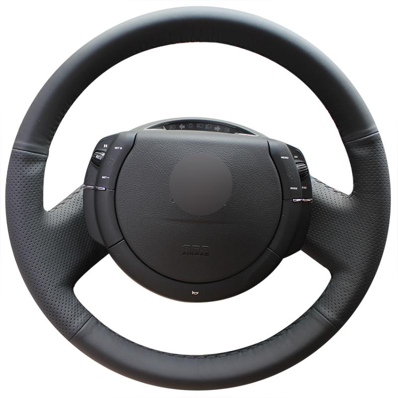 

Hand-stitched Black Artificial Leather Car Steering Wheel Cover for C4 2005 2006 2007 2008 2009 2010