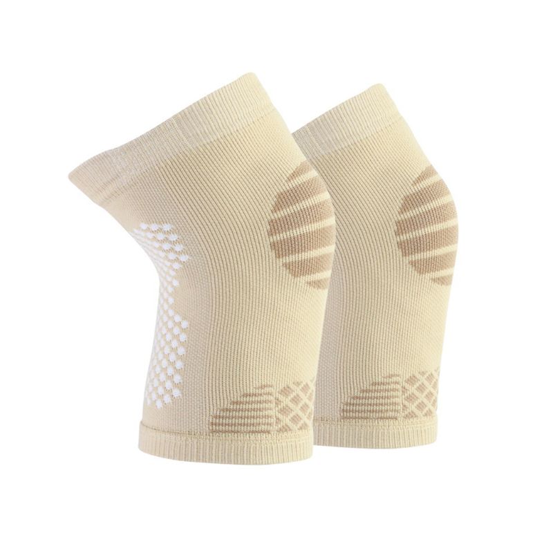 

Women Men Sport Dance Elastic Knee Brace Support Sleeve Tendon Protector Kneepad, Light yellow