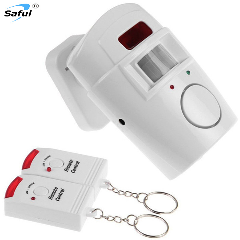 

Home Security System IR Infrared Motion Sensor Alarm Detector 105dB Alarm Monitor Wireless system+2 remote controller