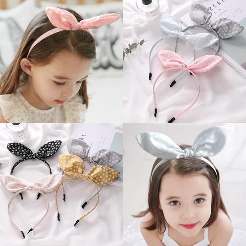 

1PC Korea Cute Girls Ears HairBands Pink Kids Dot Hair Hoop Party Gift Headwear gumki do wlosow Children Haar Accessoires, Yellow