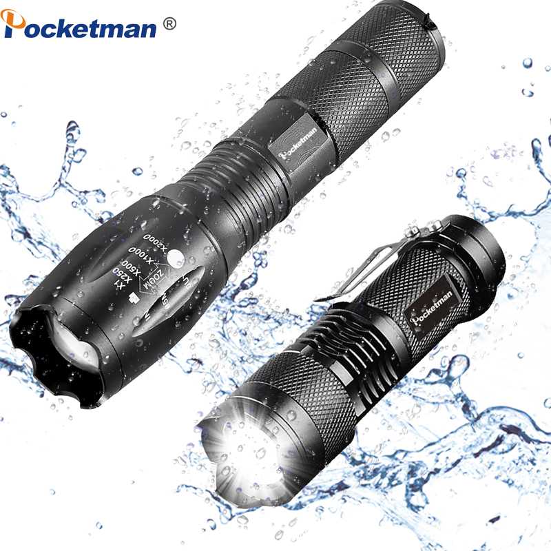 

Flashlights Torches Tactical LED XML-T6 + Q5 Mini Torch Lanterna Zoomable Waterproof Bike Promotion Set