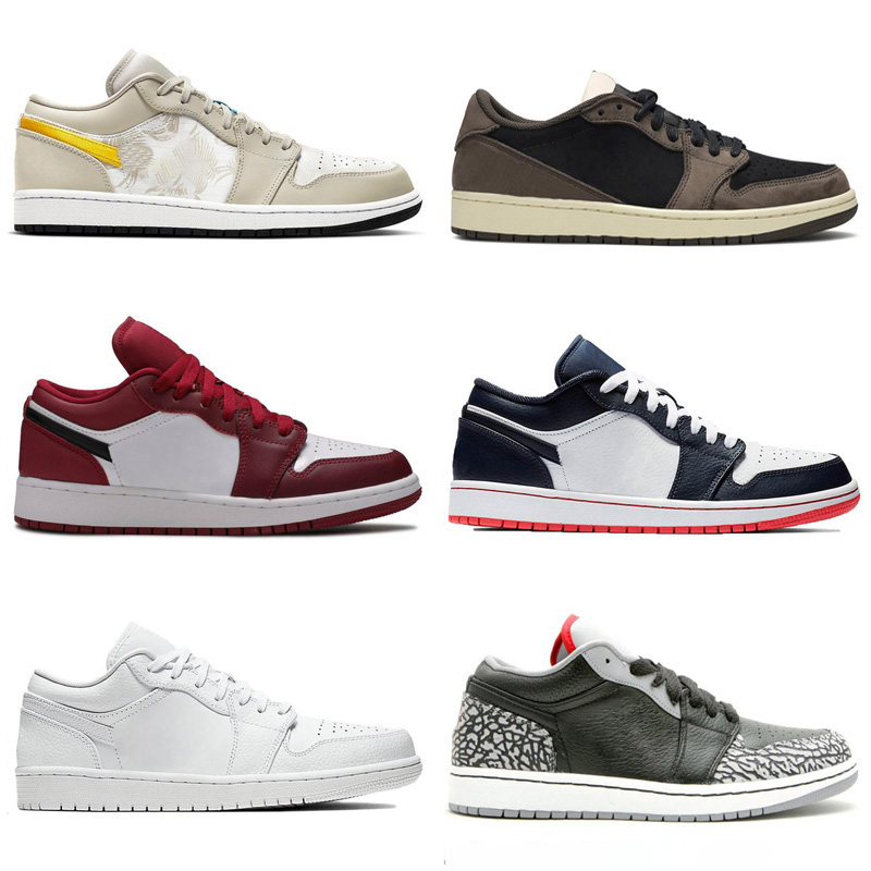 

2020 New Jumpman Low 1 1s basketball shoes top OG black toe court SP Travis men women sneakers, As photo 1