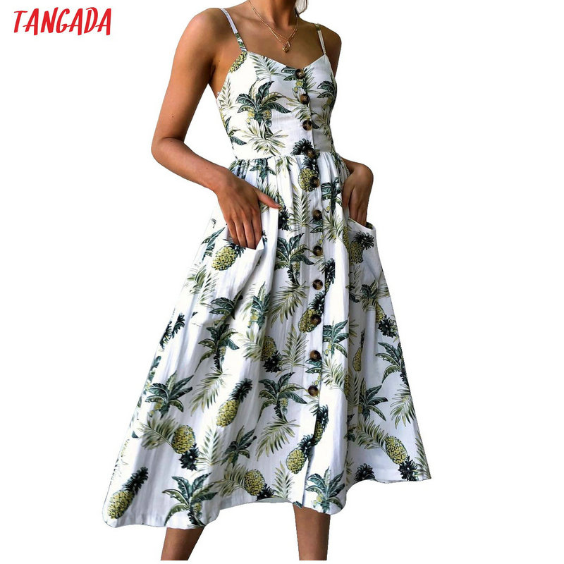 

Summer Women Dress 2019 Vintage Sexy Bohemian Floral Tunic Beach Dress Sundress Pocket Red White Dress Striped Female Brand Ali9, 0860-a
