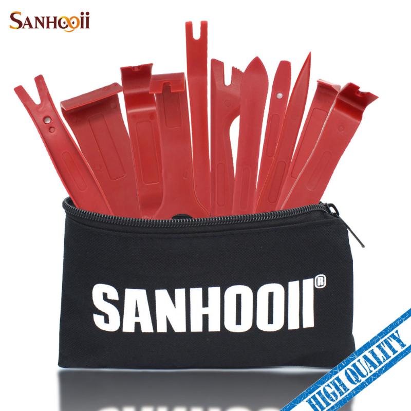 

SANHOOII 11in1 Professional Car Vehicle Door Dash Trim Panel Molding Clip Retainer Removal Pry Tool Set Auto Repair Tool Kit