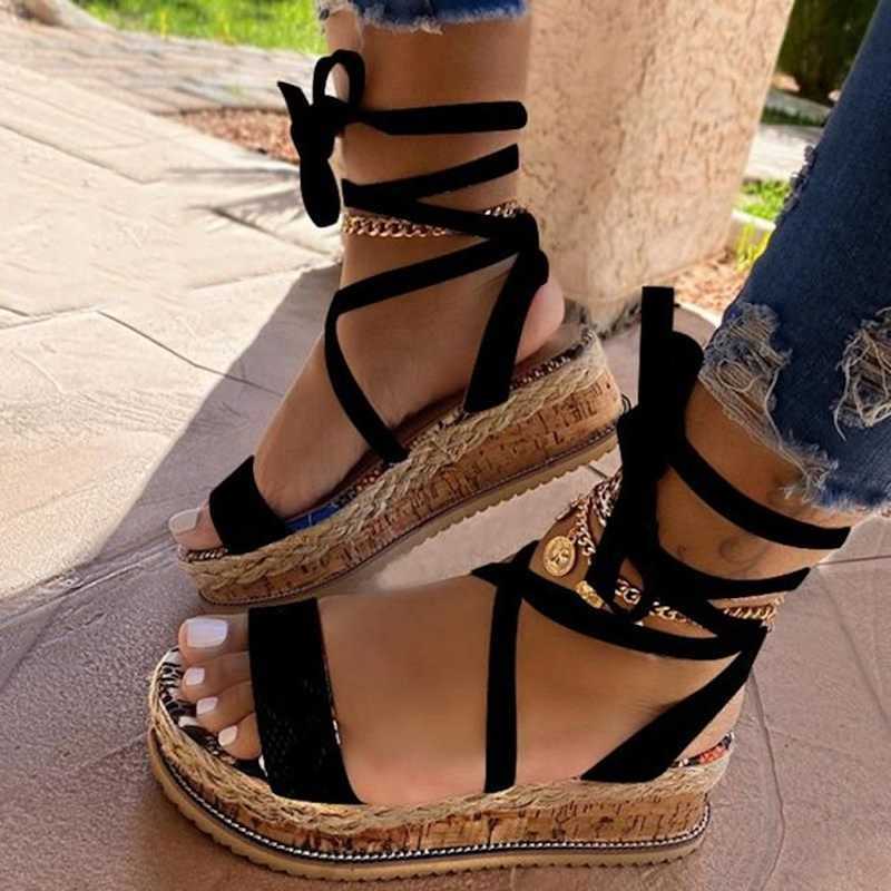 

2020 New Woman Sandals Ladies Open Toe Serpentine Ankle Strap Platform Shoes Summer Woman Fashion Casual Sandals Female, Green snake print
