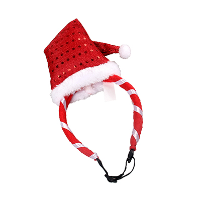 

Twinkle Sequin Pet Dog Christmas Santa Claus Hat, Red