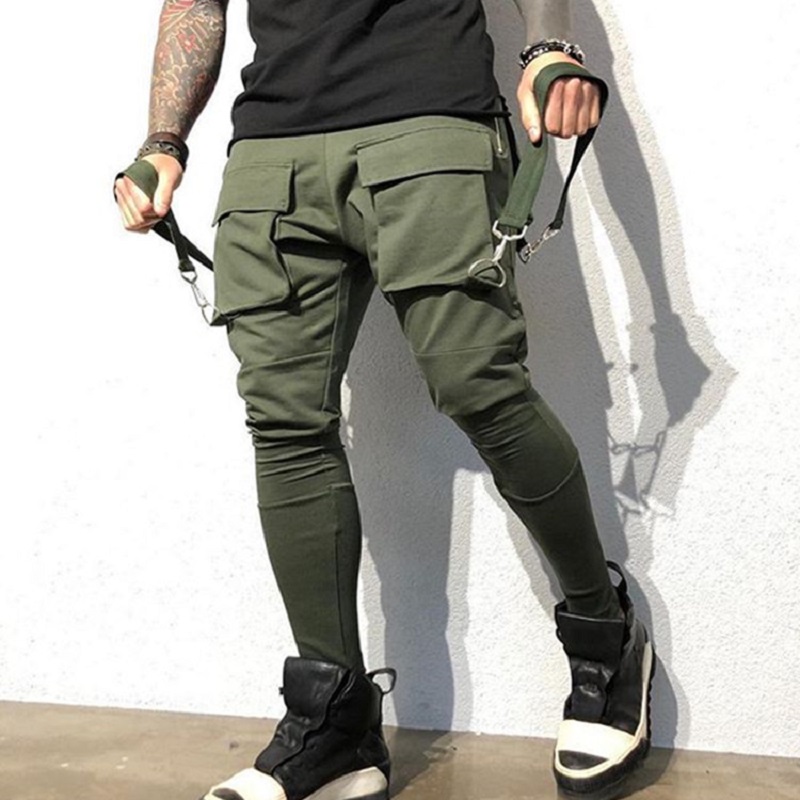 

Mens Cargo Pants Gyms Fitness Sportswear Skinny Trouser Men Casual Jogger Pant Hip Hop Streetwear Joggers Sweatpants Men, Red