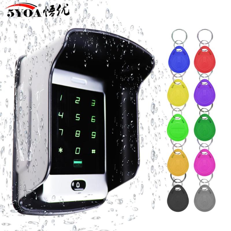 

RFID Access Control Waterproof Standalone 125Khz Touch Keypad Door Lock Access Control System Metal Case Shell Rainproof