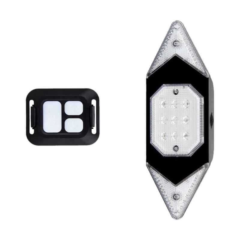 

1 Set Wireless Remote Mountain Bike Taillight Flash Taillight Bicycle Turn Signal Riding Light (White