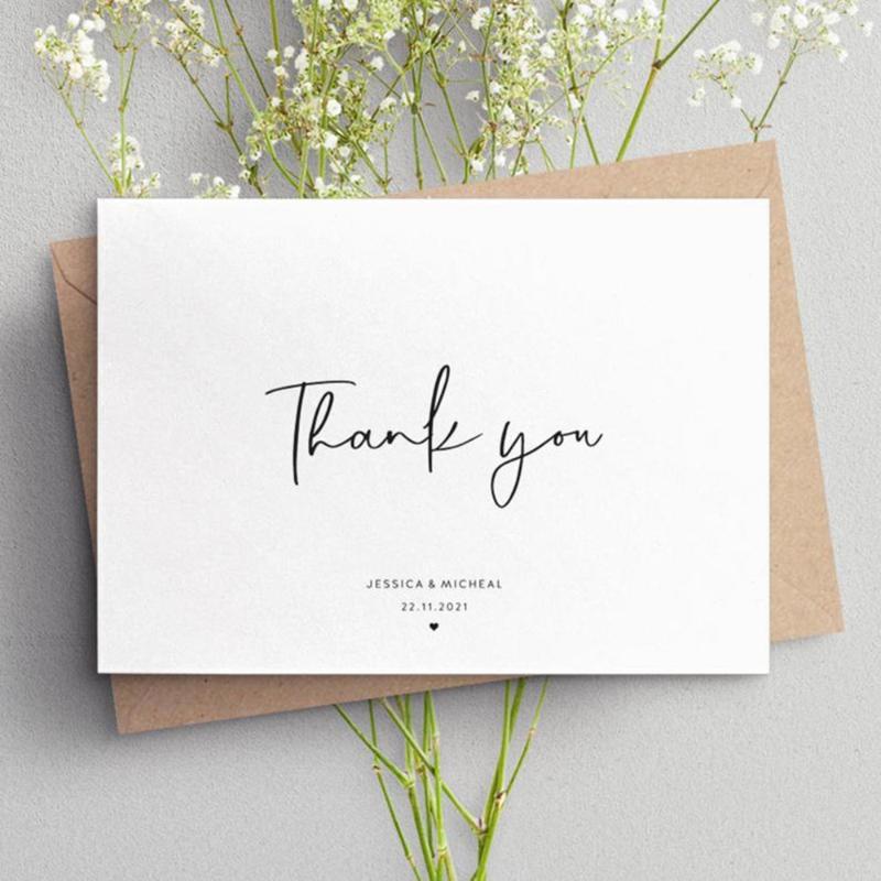 

Wedding Thank You Cards Custom Thank You Cards Personalised Wedding Postcards