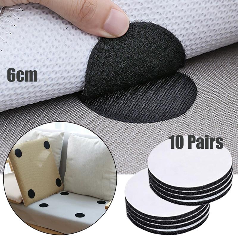 

20pcs/10 Pairs Anti Curling Carpet Tape Rug Gripper Secure the Carpet Sofa and Sheets in Place and Keep the Corners Flat
