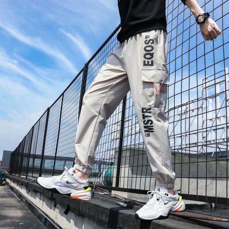 

Pants Men's Summer Thin Casual Pants Sports Bib Overall Trousers Men Mens Streetwear Men, Black