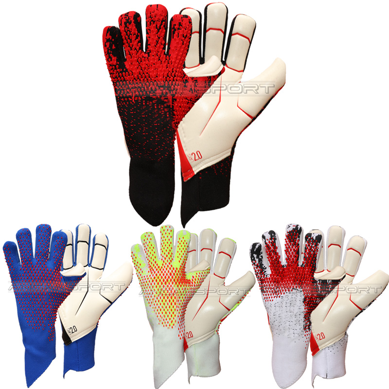 

Adult goalkeeper gloves soccer gloves football without fingersave Adulto luvas de goleiro Luvas de futebol Sem proteção de dedo full latex, Color 2