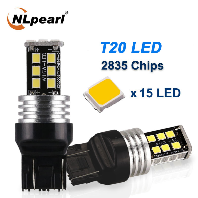 

NLpearl 2x Signal Lamp 7440 Amber Red White W21W WY21W LED Canbus Turn Signal Light T20 7443 W21 5W Reverse Brake Light 12V, As pic