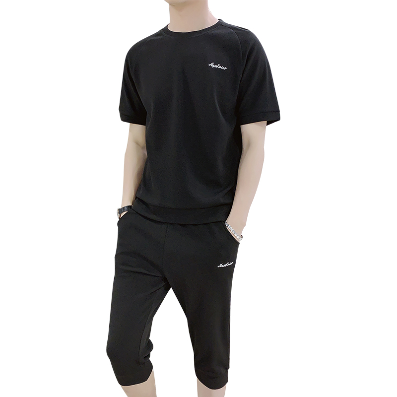 

Men's Shirt Sets -4XL Summer Male Sweatshirt Casual 1916, Black