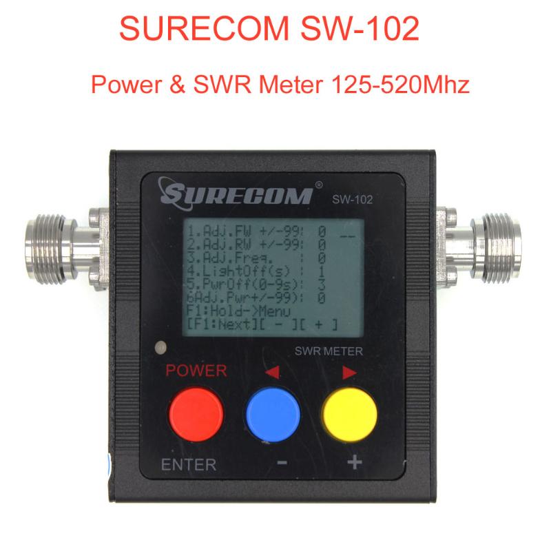 

New SURECOM SW-102 meter 125-520 Mhz Digital VHF/UHF Power & SWR Meter SW102 For Two Way Radio