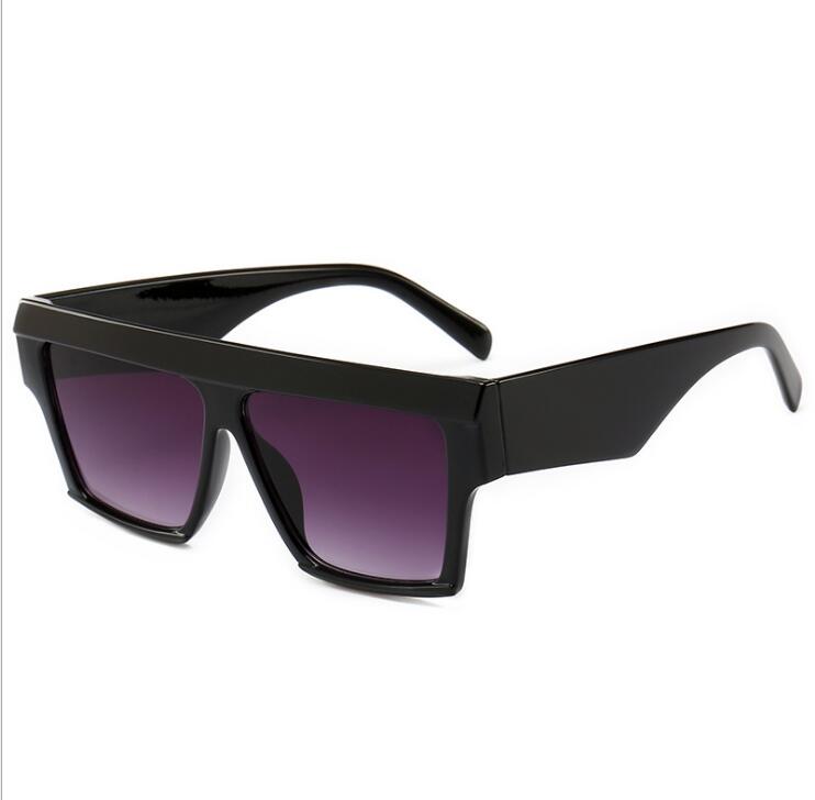 

New fashion flat top sunglasses trendy big frame square frame sunglasses