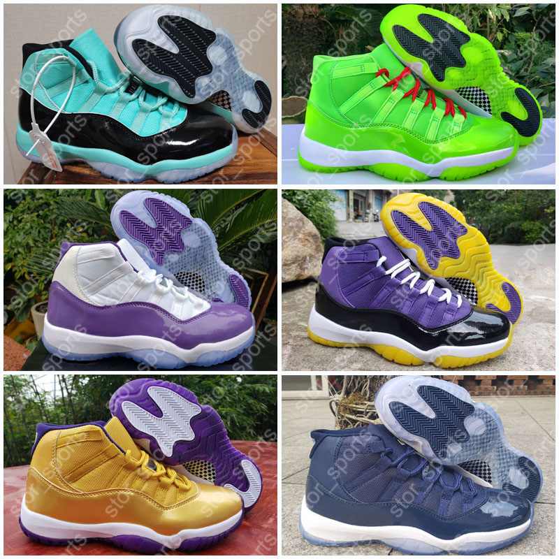 

2020 New Arrival High Jumpman 11 11s Mens Basketball Shoes Sean Wotherspoon Space Jam Red Wine Orange Grey Men Retro Sports Sneakers 36-47, #4