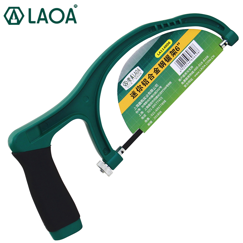 

LAOA Mini Hacksaw Aluminium Alloy Saw Frame Hacksaw blade 6 inches Multifunction Saw blade Woodworking Tools