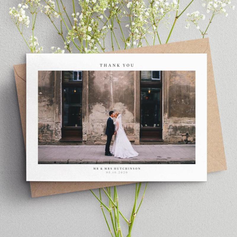 

Personalised Thank You Cards Wedding Thank You Card With Photo Wedding Cards Photo Card Baptism