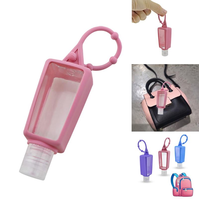 

30ml Mini Empty Bottle Portable Traveling Refillable Bottle Silicone Protective Cover Hand Sanitizer Perfume Holder #R10, Multi