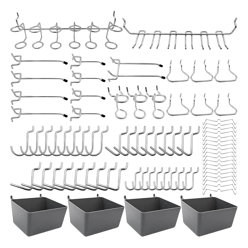 

80 Piece Pegboard Hooks Assortment with Pegboard Bins, Peg Locks, for Organizing Various Tools for Kitchen Craft Room