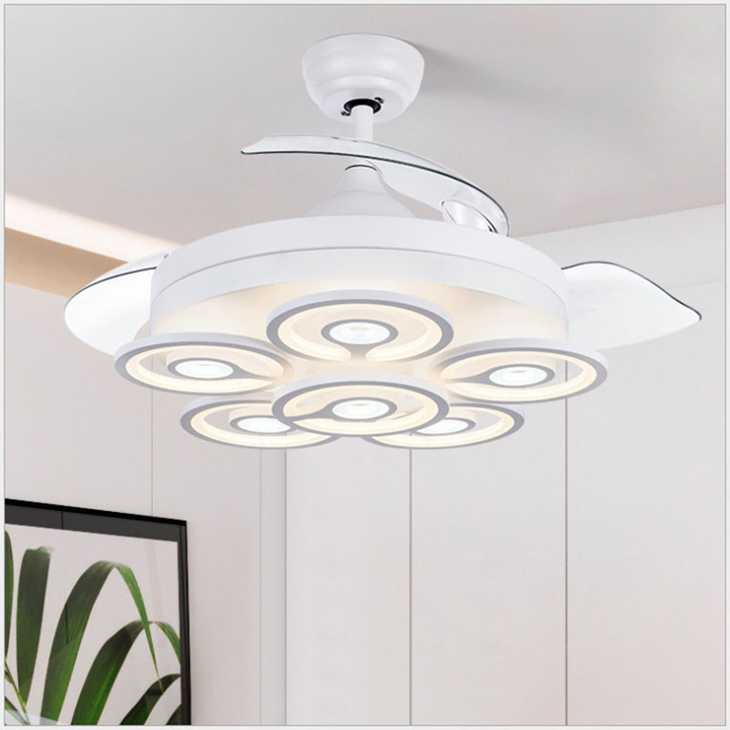 

Invisible fan light fashion Nordic ceiling light modern minimalist dining room living room electric fan