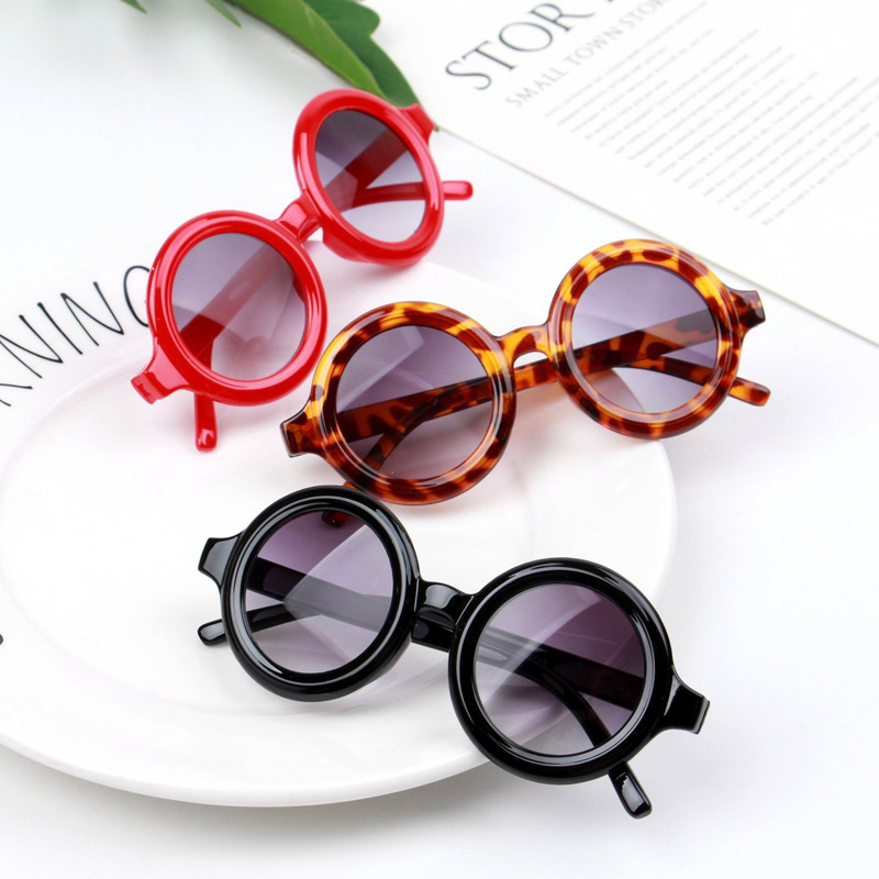 

Child Round Frame Sunglasses Retro Sunglasses Fashion Baby Boys and Girls Kids Glasses Small Children's Fashion UV Protection