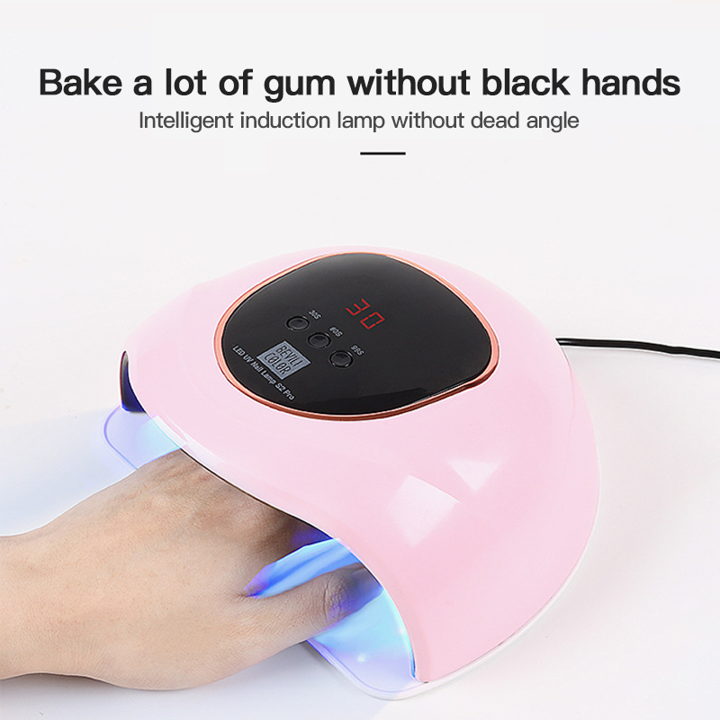 

UV Gel Nail Lamp Intelligent Induction High-power 72W Phototherapy Machine Quick-drying Liquid Crystal Display Nail Baking Lamps, 72w white